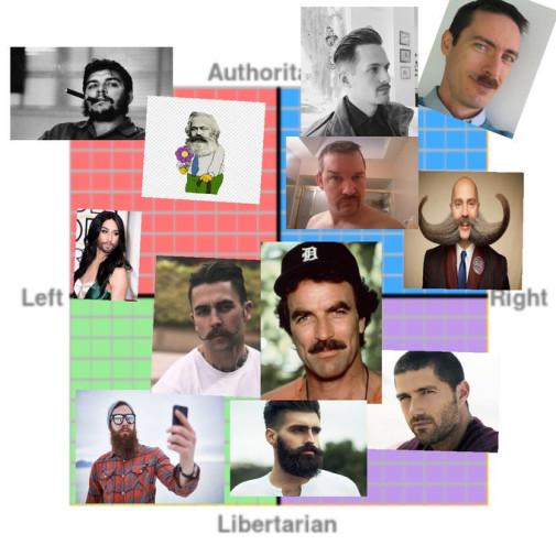 facial hair political compass