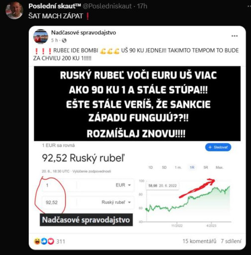 rubel  'stale v kurze'  - tesime sa vsetci