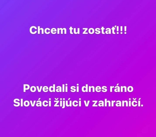 Chcem tu zostat!